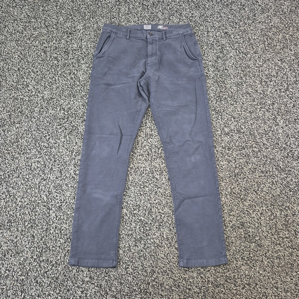 Faherty Men's Gray Cotton Stretch‎ Terry 5 Pocket Pants Size 31x32